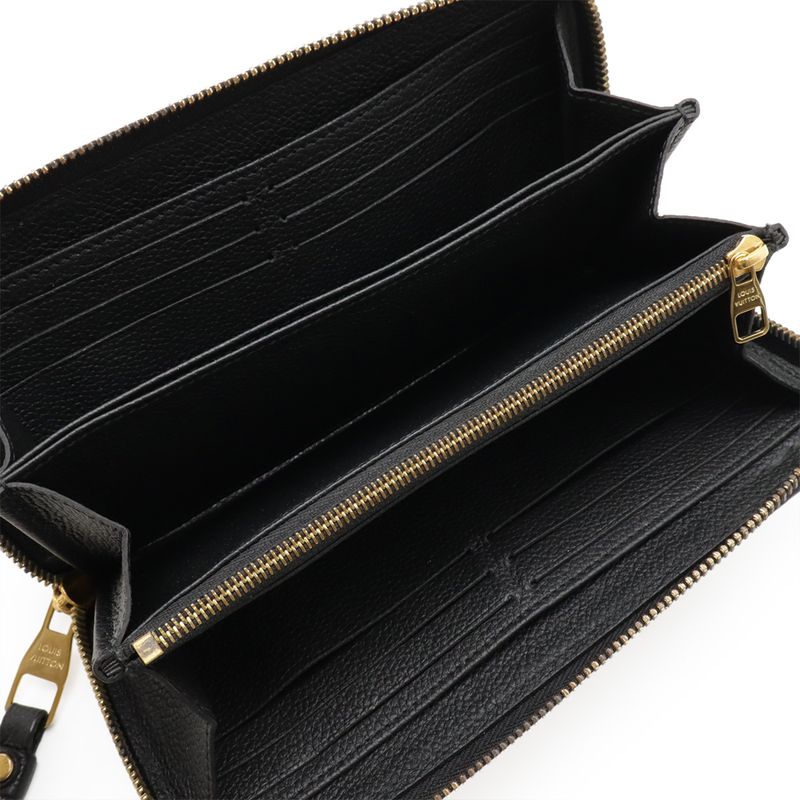 Louis Vuitton Monogram Empreinte Zippy Wallet Round Zipper Long Wallet Bicolor