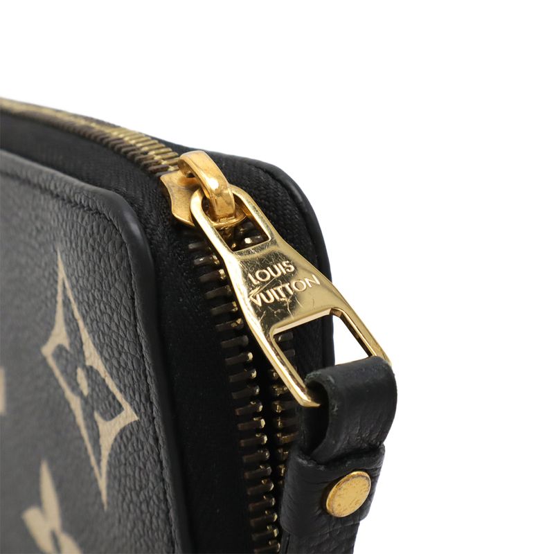 Louis Vuitton Monogram Empreinte Zippy Wallet Round Zipper Long Wallet Bicolor