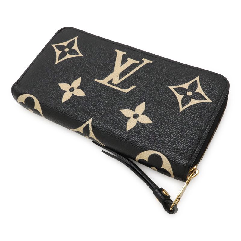 Louis Vuitton Monogram Empreinte Zippy Wallet Round Zipper Long Wallet Bicolor