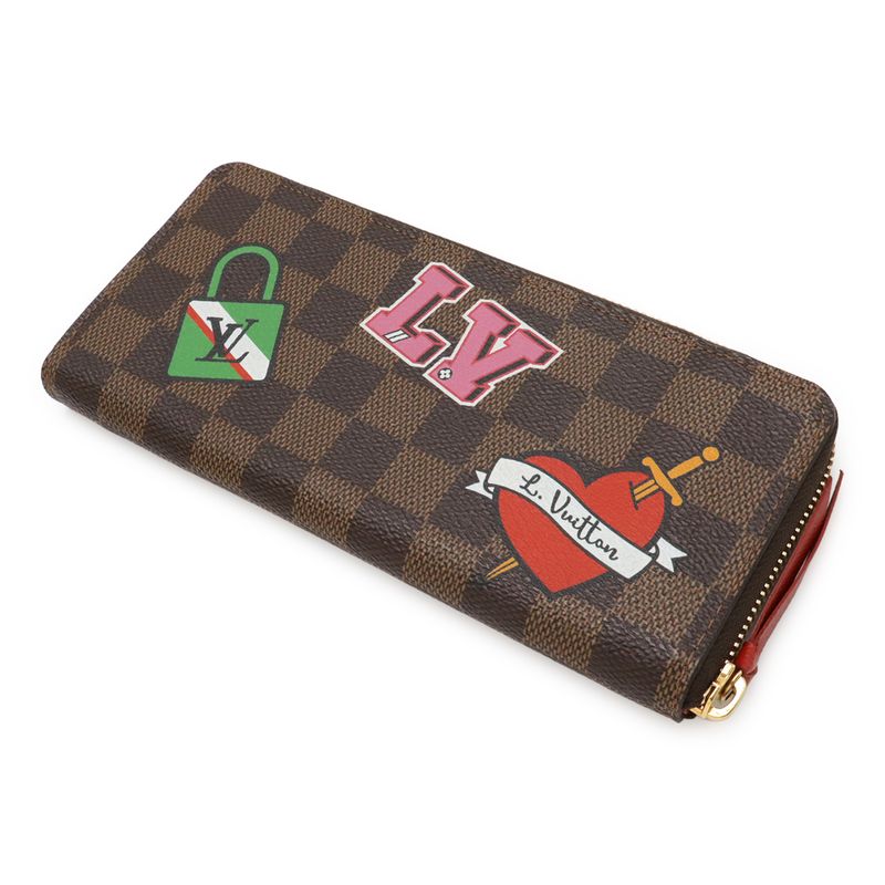 Louis Vuitton Damier LV Stories Portefeuille Cles Mans Round Zipper Long Wallet