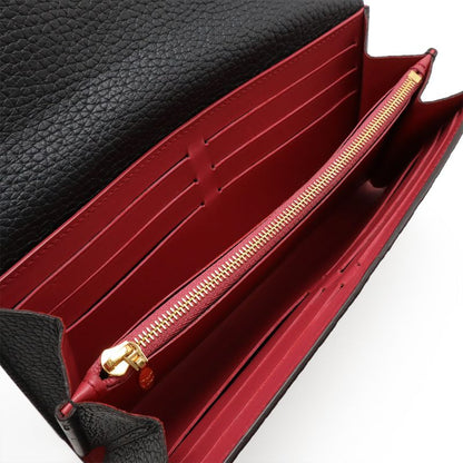Louis Vuitton Portefeuille Capucines Bifold Long Wallet Taurillon Leather Noir