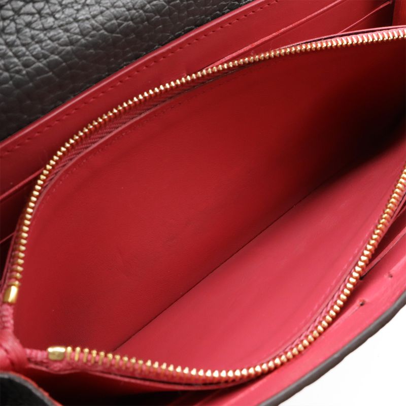 Louis Vuitton Portefeuille Capucines Bifold Long Wallet Taurillon Leather Noir