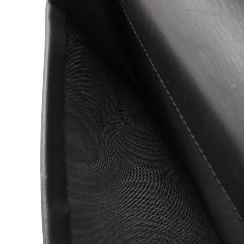 Bottega Veneta Intrecciato Round Zipper Long Wallet Travel Case Leather Black