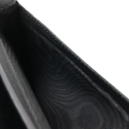 Bottega Veneta Intrecciato Round Zipper Long Wallet Travel Case Leather Black