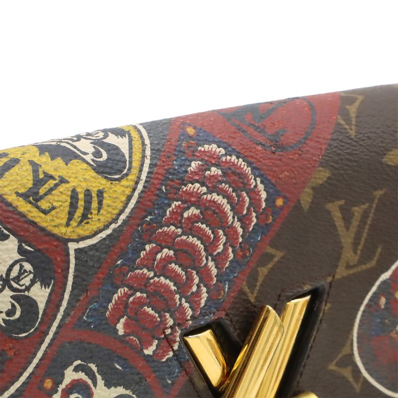 Louis Vuitton Monogram Epi Portefeuille Twist Chain Shoulder Bag Long Wallet