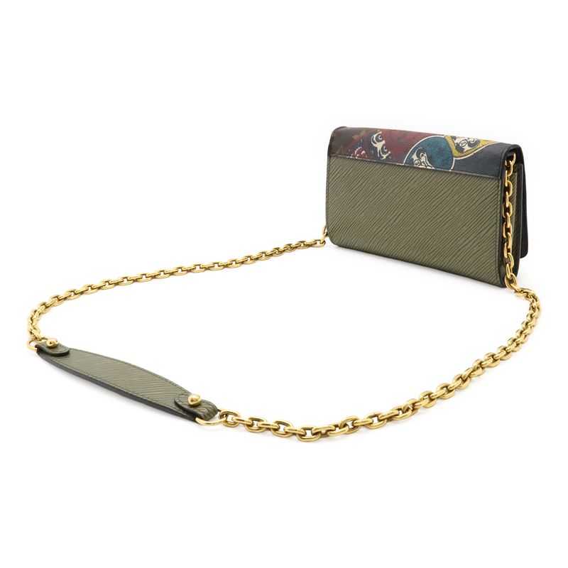 Louis Vuitton Monogram Epi Portefeuille Twist Chain Shoulder Bag Long Wallet