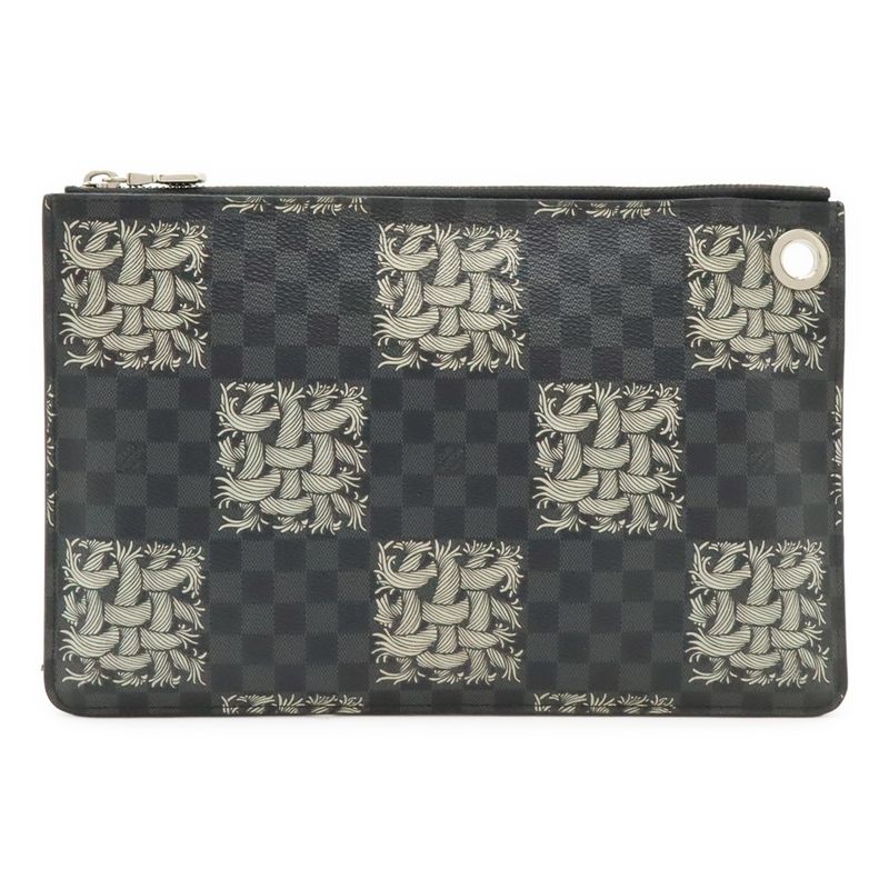 Louis Vuitton Damier Graphite Pochette Jules PM Clutch Bag Pouch Christopher