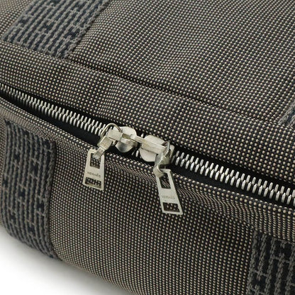 Hermes Her Line Vanity Bag Handbag Cosmetic Pouch Canvas Gray Black Silver