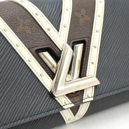 Louis Vuitton Epi Monogram Portefeuille Twisted Chain Wallet Shoulder Bag Long