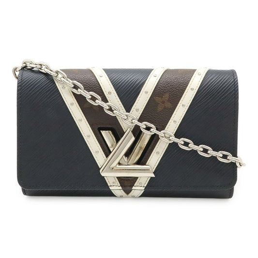 Louis Vuitton Epi Monogram Portefeuille Twisted Chain Wallet Shoulder Bag Long