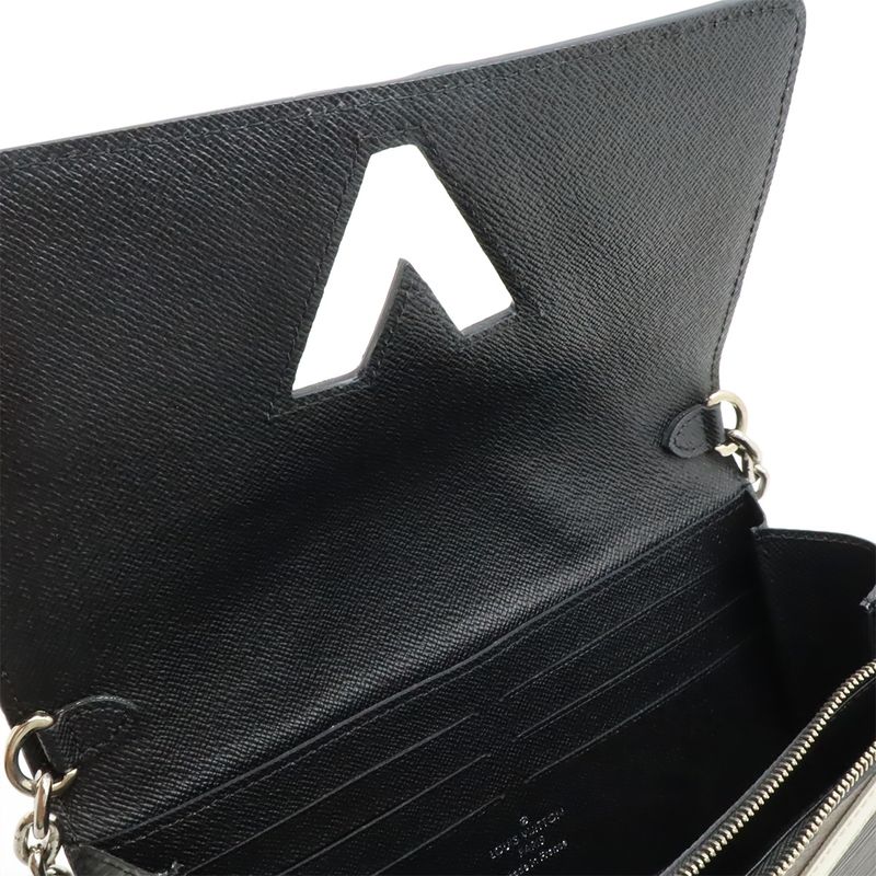 Louis Vuitton Epi Monogram Portefeuille Twisted Chain Wallet Shoulder Bag Long
