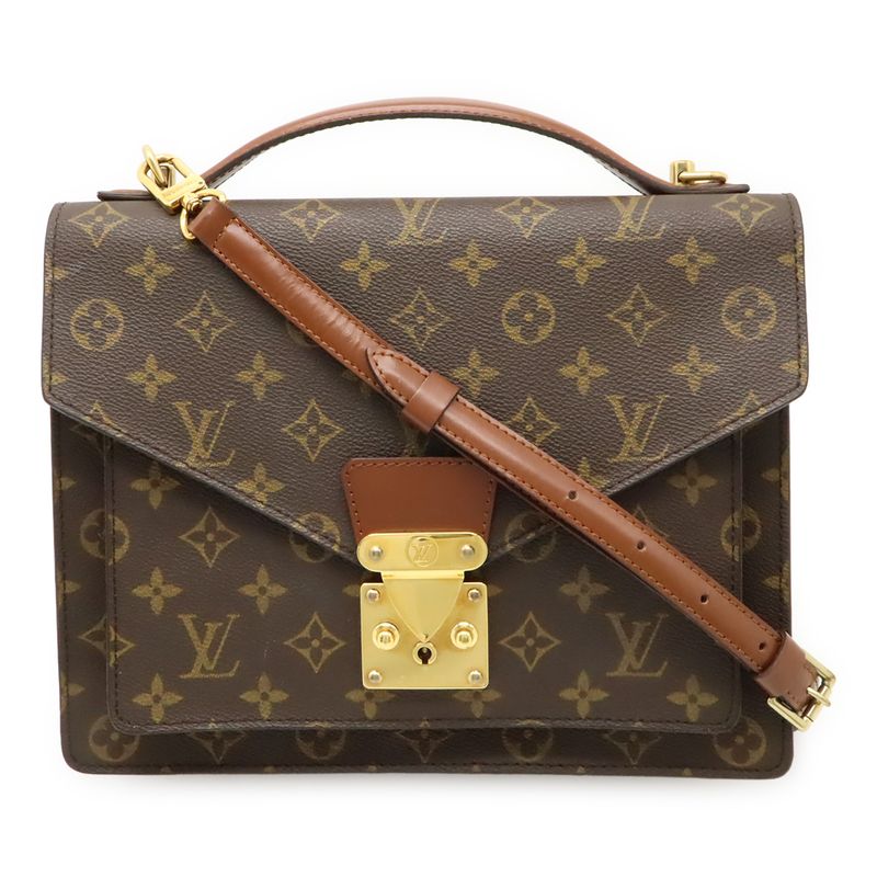 Louis Vuitton Monogram Monceau 28 Second Bag Handbag Business Bag 2WAY Shoulder