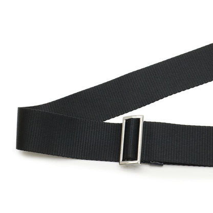 Prada Triangle Logo Plate Shoulder Bag Crossbody Nylon Leather NERO Black