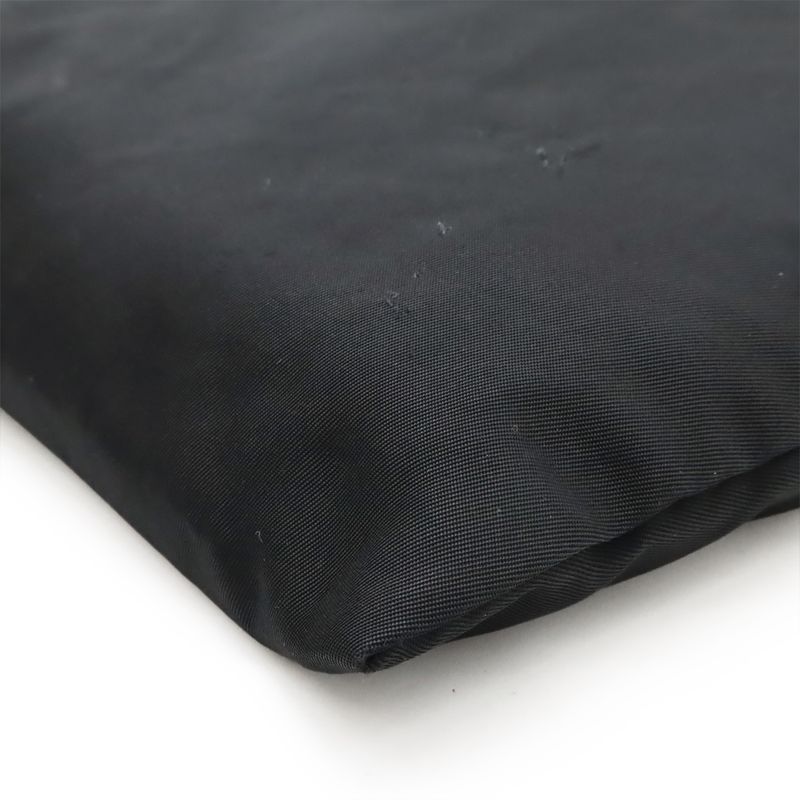 Prada Shoulder Bag Crossbody Depth None Nylon Leather NERO Black Silver