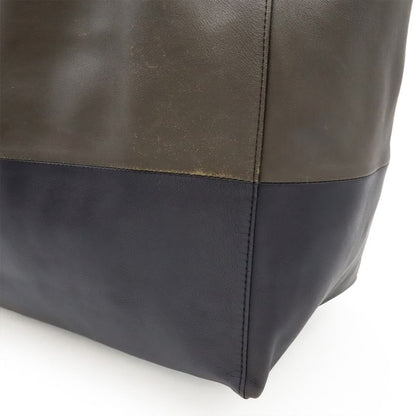 Celine Horizontal Cabas Tote Large Tote Shoulder Bag Shoulder Bicolor Leather