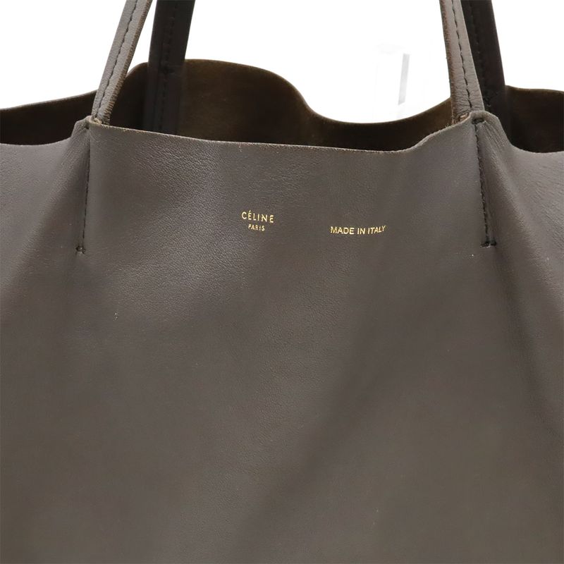 Celine Horizontal Cabas Tote Large Tote Shoulder Bag Shoulder Bicolor Leather