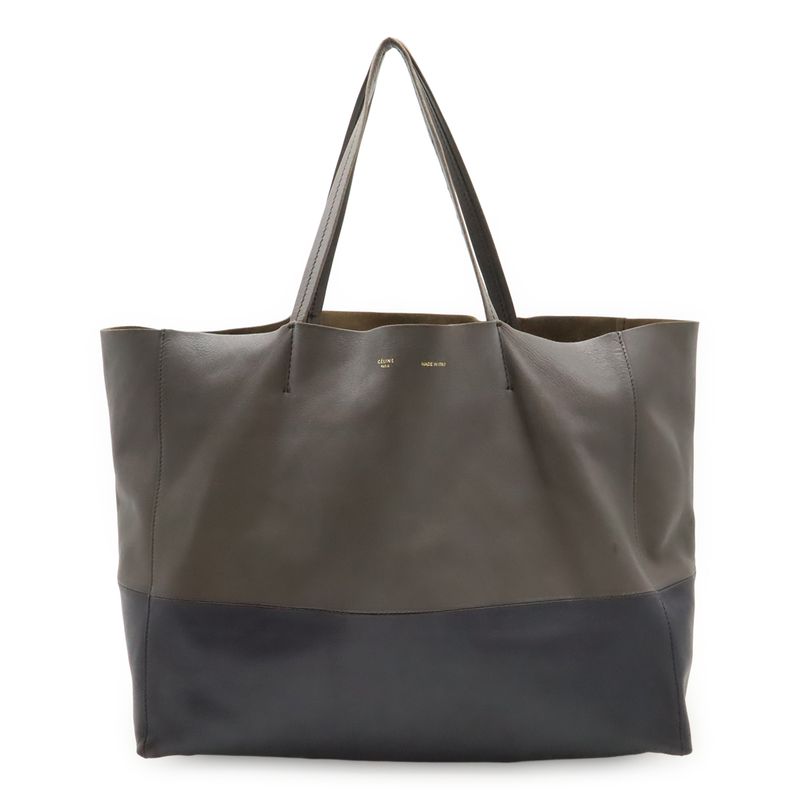 Celine Horizontal Cabas Tote Large Tote Shoulder Bag Shoulder Bicolor Leather