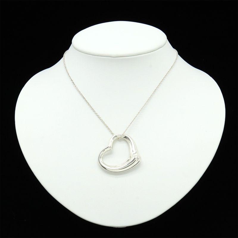 Tiffany & Co Tiffany & Co Elsa Peretti Open Heart Pendant Necklace Large Size