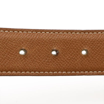 Hermes H Belt H Buckle Reversible Leather Black Brown Silver Hardware With