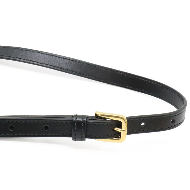 Gucci Horsebit 1955 Small Shoulder Bag Pochette Crossbody Leather Black Gold