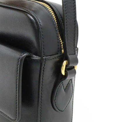 Gucci Horsebit 1955 Small Shoulder Bag Pochette Crossbody Leather Black Gold