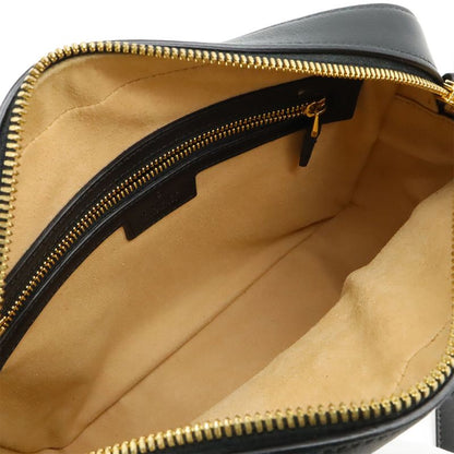 Gucci Horsebit 1955 Small Shoulder Bag Pochette Crossbody Leather Black Gold