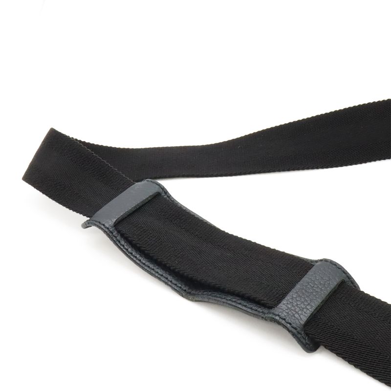 Gucci GG Canvas Denim Shoulder Bag Messenger Bag Canvas Leather Black Outlet