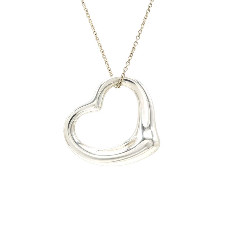 Tiffany & Co Tiffany & Co Elsa Peretti Open Heart Pendant Necklace Large Size