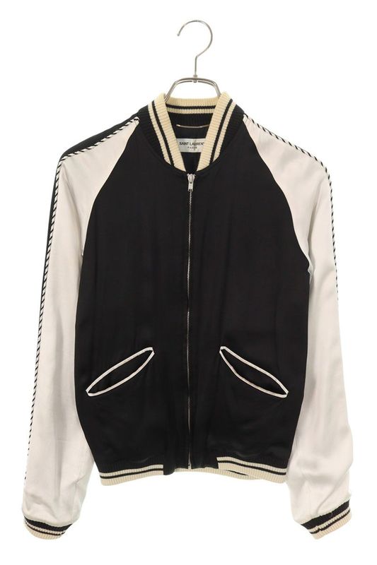 Saint Laurent Paris 14SS 345802 Ym61u Satin Ska Jean Sneaker Blouson Men's 44