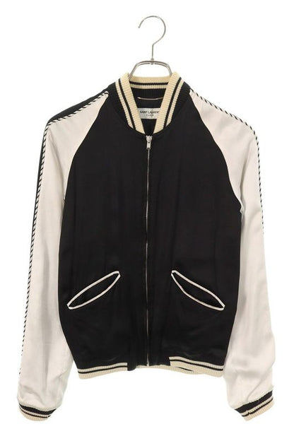 Saint Laurent Paris 14SS 345802 Ym61u Satin Ska Jean Sneaker Blouson Men's 44