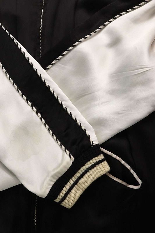 Saint Laurent Paris 14SS 345802 Ym61u Satin Ska Jean Sneaker Blouson Men's 44