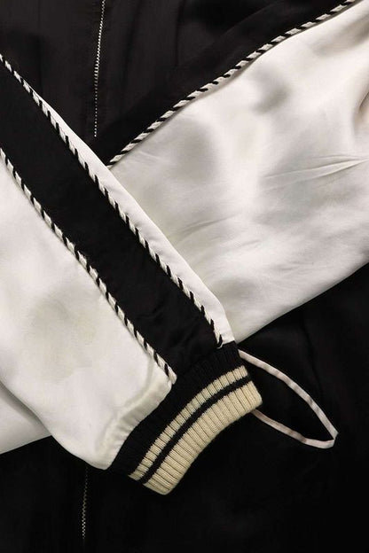 Saint Laurent Paris 14SS 345802 Ym61u Satin Ska Jean Sneaker Blouson Men's 44