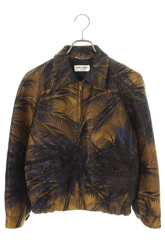 Saint Laurent Paris 637524 Y1c26 Jacquard Zip-up Blouson Men's 42