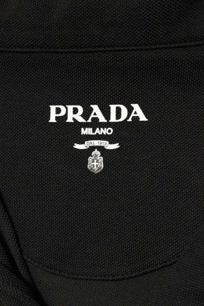 Prada Ujn850 S000 16JM Triangle Patch Pigeon Short Sleeve Shirt Men's XL