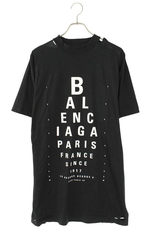 Balenciaga 25SS 811688 Trvu6 Damaged T-shirt Men 1