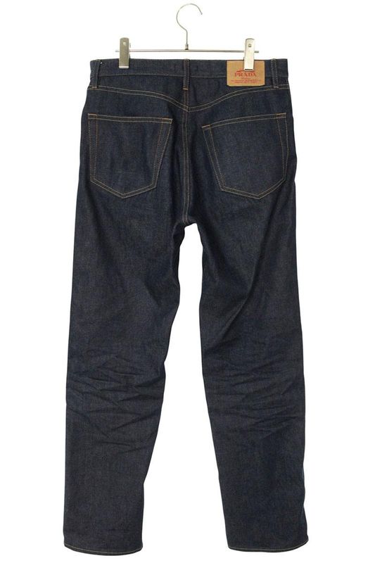 Prada Gep428 Triangle Plate Denim Pants Men's 31