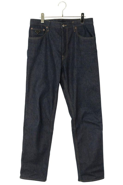 Prada Gep428 Triangle Plate Denim Pants Men's 31