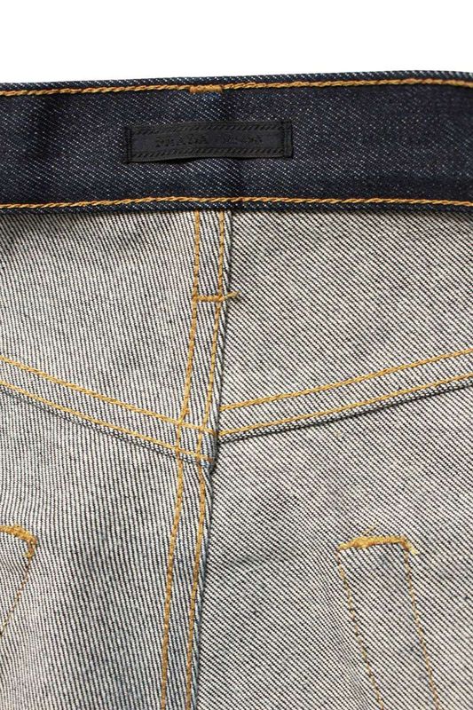 Prada Gep428 Triangle Plate Denim Pants Men's 31