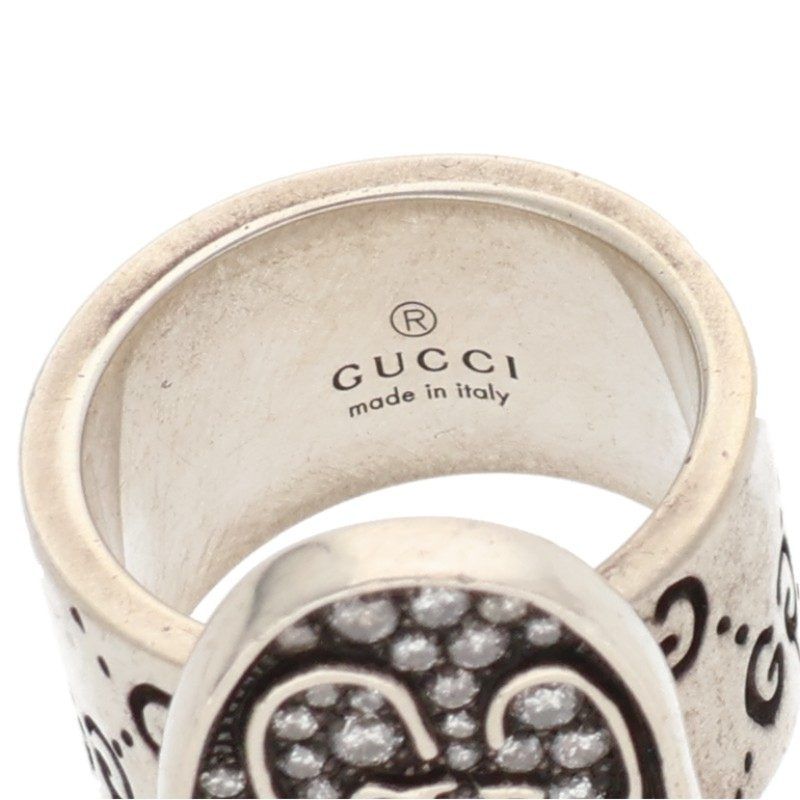 Gucci Ghost Pave Diamond Ring Men's 9 11