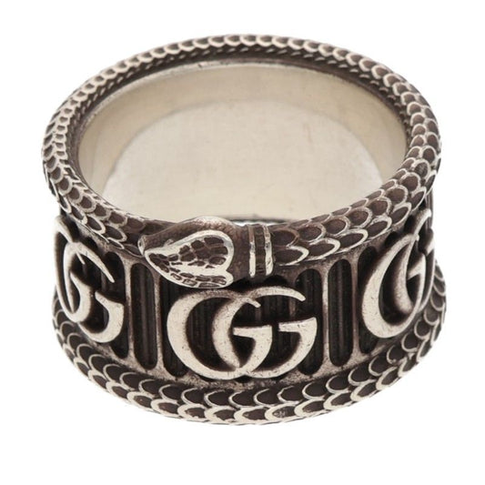 Gucci Double G Snake GG Marmont Ring Men's 19 21