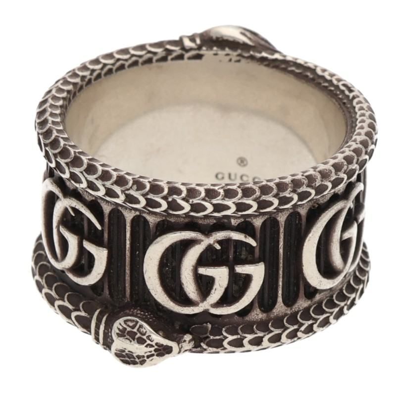 Gucci Double G Snake GG Marmont Ring Men's 19 21