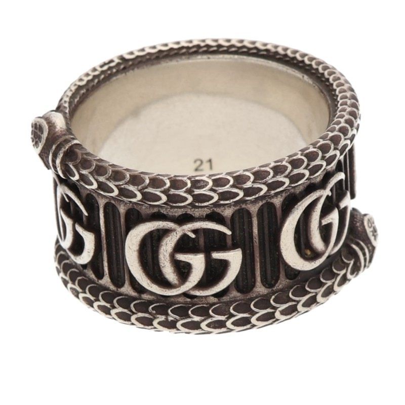 Gucci Double G Snake GG Marmont Ring Men's 19 21