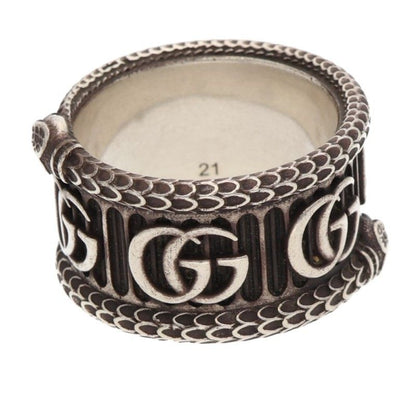 Gucci Double G Snake GG Marmont Ring Men's 19 21