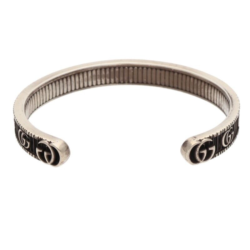 Gucci Double G GG Marmont Silver Bangle Men's 17