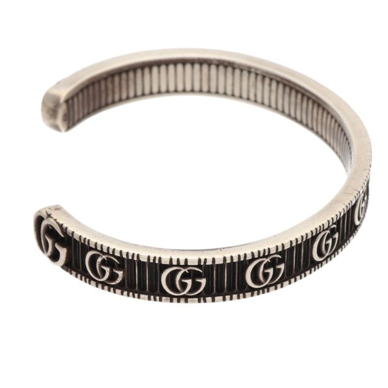 Gucci Double G GG Marmont Silver Bangle Men's 17