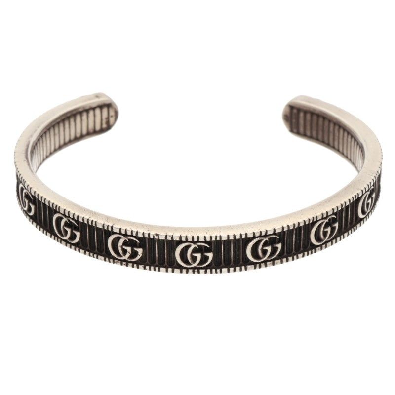 Gucci Double G GG Marmont Silver Bangle Men's 17