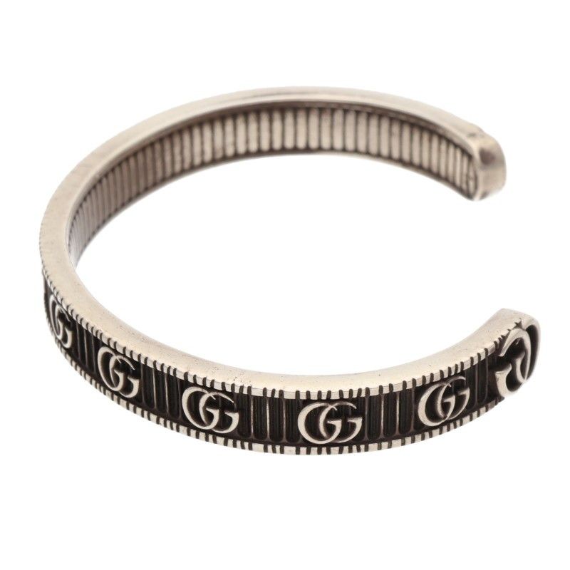Gucci Double G GG Marmont Silver Bangle Men's 17