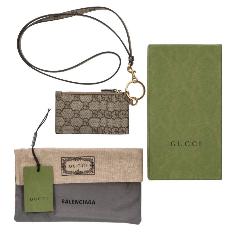 Balenciaga 681706 GG All Over Logo Card Case For Men