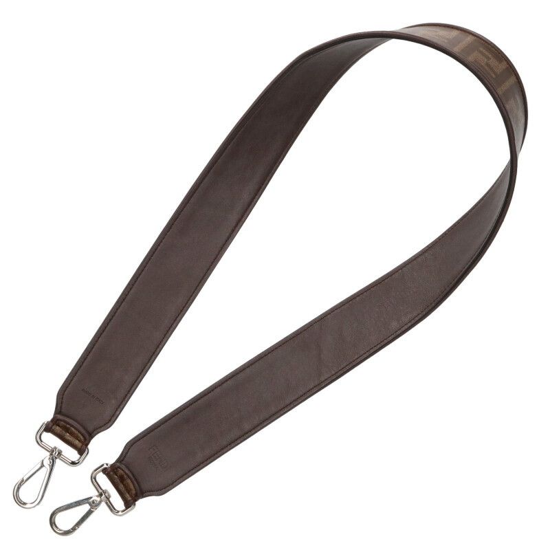 Fendi Zucca Pattern Leather Strap Men's