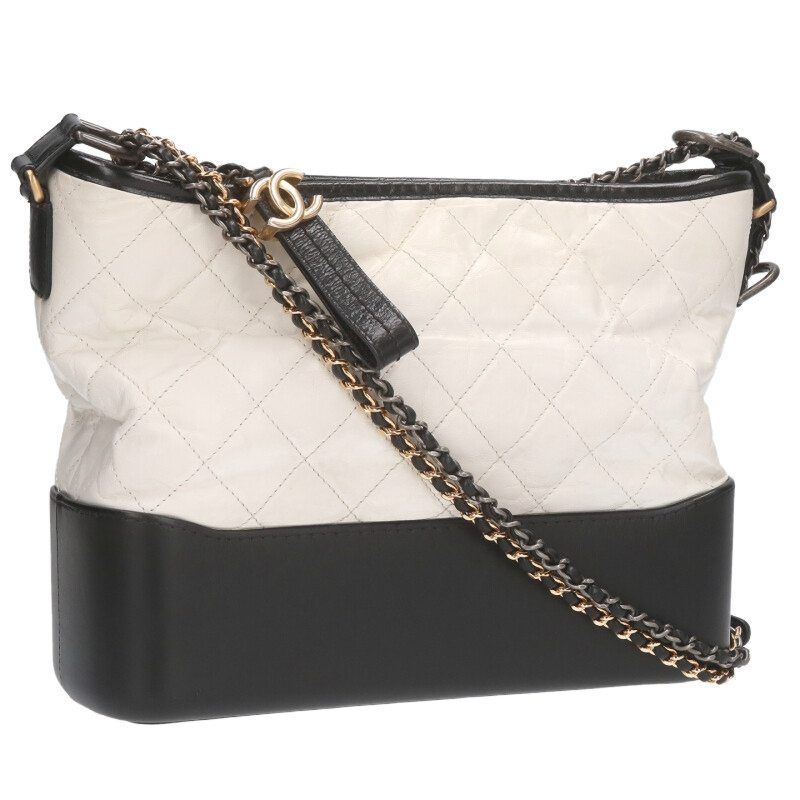 Chanel Gabrielle De Chanel Hobo Aged Calfskin Chain Shoulder Bag Women Medium